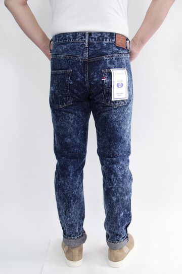 N1105AWHT 16.5oz Natural Indigo Acid Wash High Rise Tapered Jeans-One Washed-36,, small image number 4