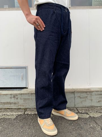 F0508 12oz THREE EIGHT "888" DENIM TRACK EASY PANTS TAPERED,, small image number 0