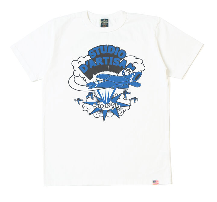 8148A USA Cotton Printed T-Shirts,BLUE, medium image number 1