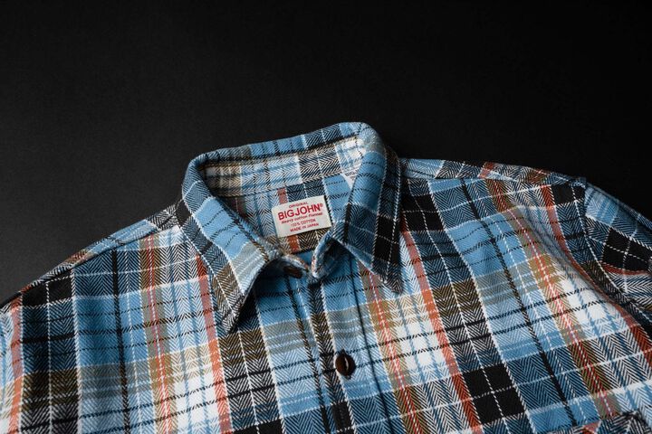 MS001E Check Flannel Shirt,BLUE, medium image number 4