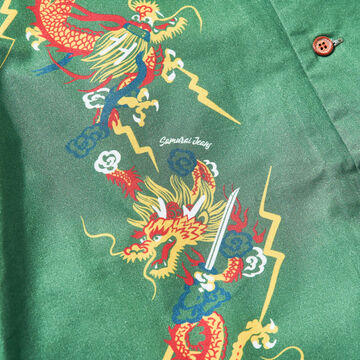 SSA24-01 Dragon Hawaiian Shirt,GREEN, small image number 3