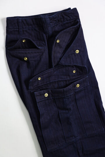 TNK305 "herringbone" M65 Pants (INDIGO),INDIGO, small image number 7