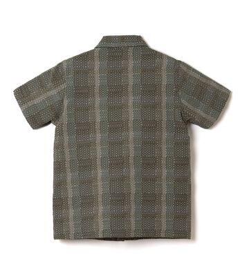 【Pre-order】5719 Noragi ARMY Sashiko Short Sleeve Shirts,ARMY GREEN, small image number 1