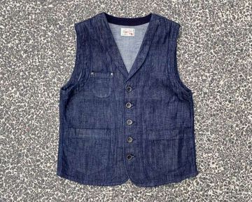 GZ-SLVT-0504 10oz Shawl collar vest broken twill,, small image number 0