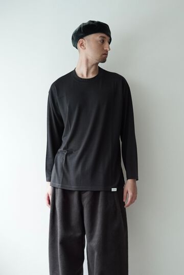 【CAPERTICA】CAP707CS14 Super140s Washable Wool DC_jersey / L/S FootBall Tee,MIDNIGHT, small image number 6