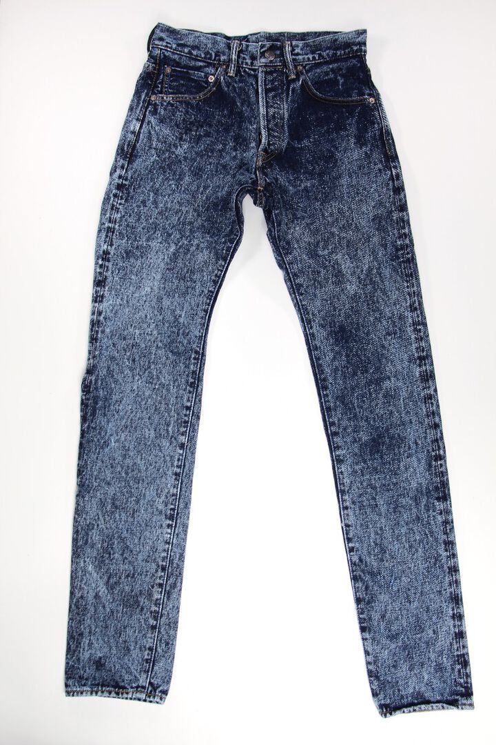 N1105AWHT 16.5oz Natural Indigo Acid Wash High Rise Tapered Jeans-One Washed-36,, medium image number 5
