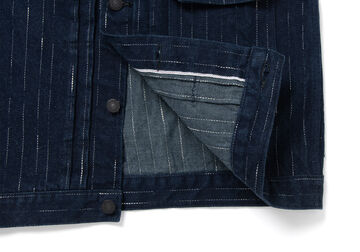 D4589 14oz RAIN Kasuri Denim Jacket,, small image number 4