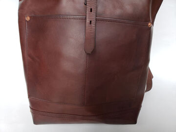 VS-205L LEATHER ROLL TOP Back pack (BROWN),, small image number 3
