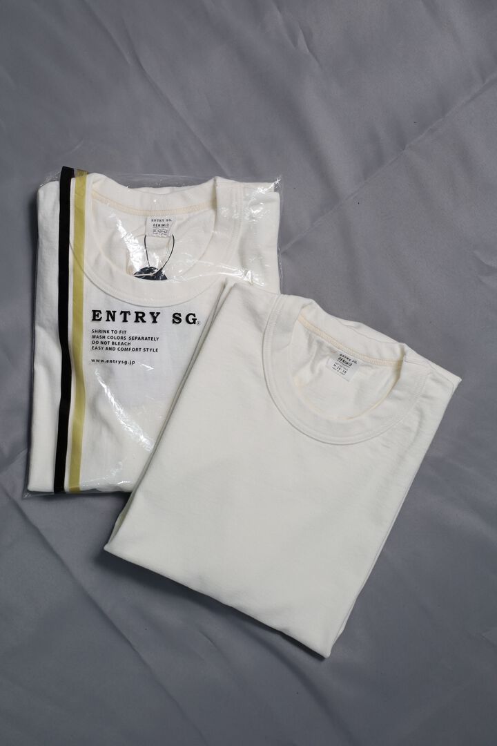 ESGDM01 ENTRY SG. × DENIMIO Limited Collab "TSURI-AMI" T-shirt (S~3XL),WHITE, medium image number 0