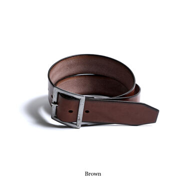 TR-BELT01 Industrial Iron Buckle Leather Belt (BLACK, BROWN, TAN),BLACK, small image number 2