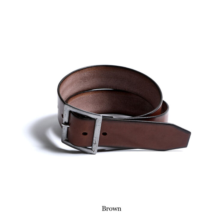 TR-BELT01 Industrial Iron Buckle Leather Belt (BLACK, BROWN, TAN),BLACK, medium image number 2