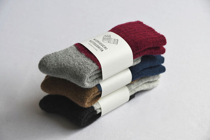NK0207 Women's Mohair Wool Pile Socks S-SNOW NAVY,SNOW NAVY, medium image number 2