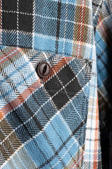 MS001E Check Flannel Shirt,BLUE, small image number 6