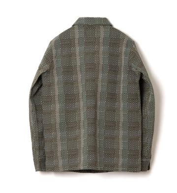 【Pre-order】5718 Noragi ARMY Sashiko Long Sleeve Shirts,ARMY GREEN, small image number 1