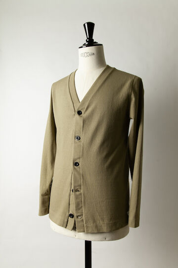 T202VBL086 Leicester Loopwheeled cardigan(086 Bronze Green),, small image number 3