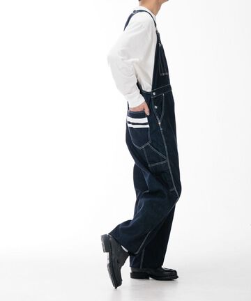 MZPT5001 12OZ "GOING TO BATTLE LABEL" DENIM OVERALLS,, small image number 9