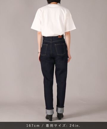 JUJE1001 High Waist Straight 【Women's】,INDIGO, small image number 17