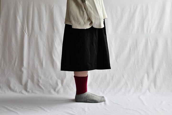 NK0207 Women's Mohair Wool Pile Socks S-SNOW NAVY,SNOW NAVY, medium image number 1