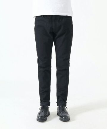 J214 14oz Tapered Model Black Denim Selvedge-One Wash-30,, small image number 0