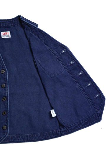 ONI05100-3x3IDT 3x3 Indigo Twill Bio Wash Vest,, small image number 5