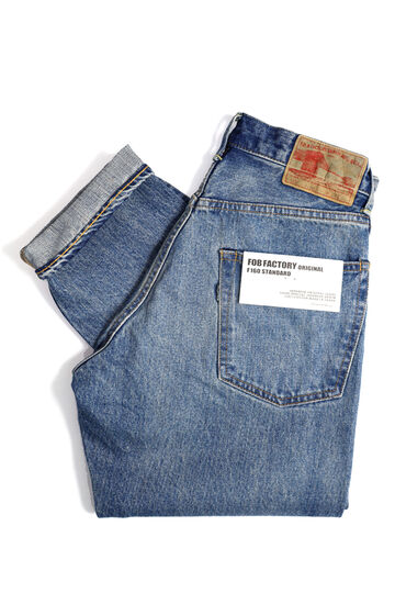 F160 13oz SELVEDGE  66 DENIM TAPERED (BLUE),BLUE, small image number 0