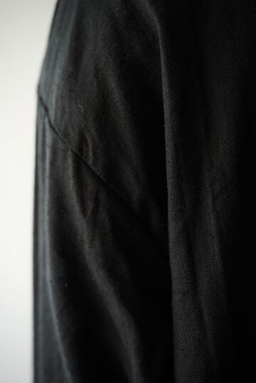 233SH25 Silk/Linen Gaba / Cardigan Shirts,BLACK, small image number 7