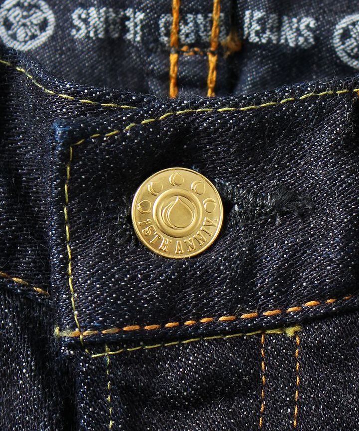 15THB01 15.7oz Deep Blue Broken Selvedge Denim Narrow Tapered Jeans-One Washed-42,, medium image number 14