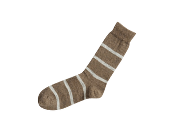 NK0703 Mohair Wool Border Socks MOCHA BEIGE,MOCHA BEIGE, small image number 1