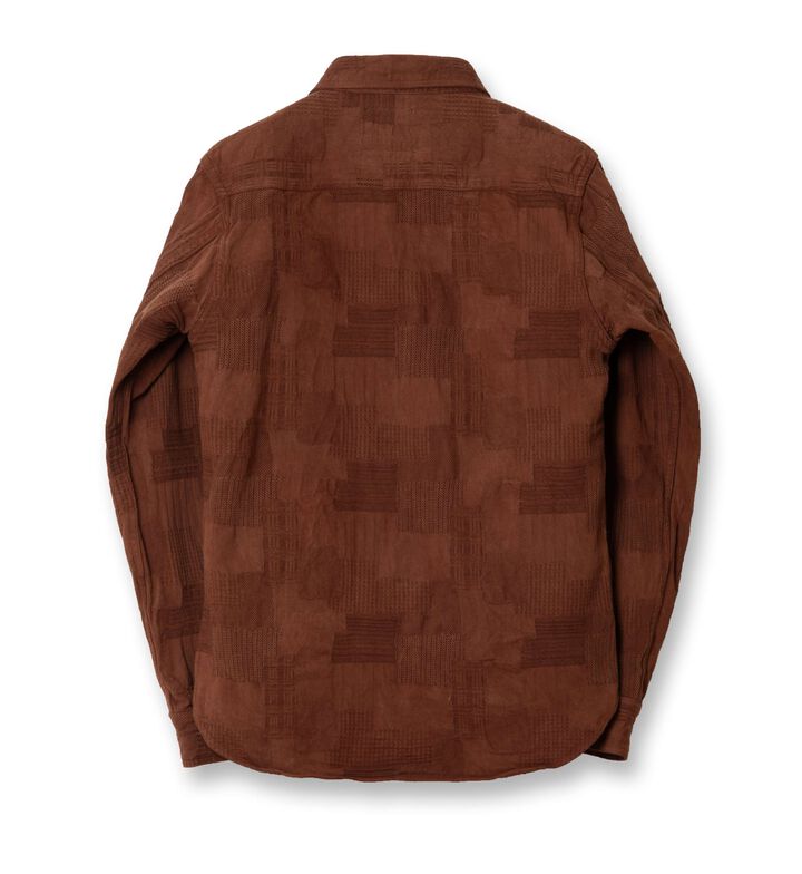 【Pre-order】5717 Amami Mud Dyed Jacquard Shirts,BROWN, medium image number 1