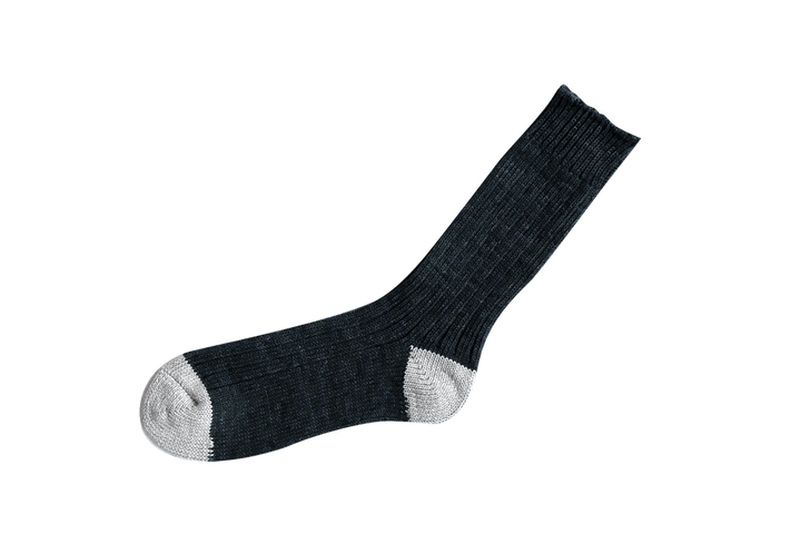 NK0102 RECYCLED COTTON RIBBED SOCKS,CHARCOAL, medium image number 2