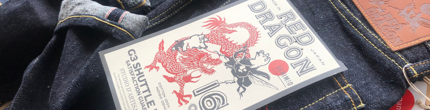 Studio D’Artisan x Denimio Collab jeans Red Dragon banner